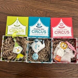 Jonathan Adler Circus Ornament Trio